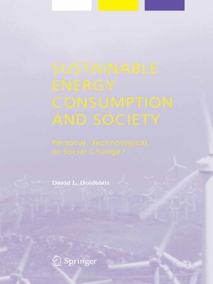cover image of Sustainable Energy Consumption and Society